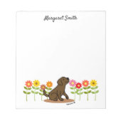 Gepersonaliseerde chocolade Labrador Green en Flow Notitieblok (Voorkant)