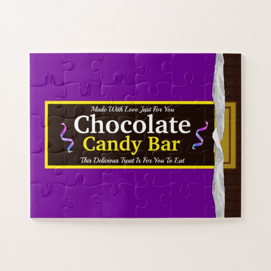 Gepersonaliseerde Chocolade Snoep Bar Jigsaw Puzze Legpuzzel (Horizontaal)