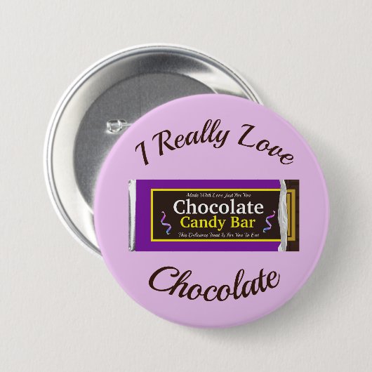Gepersonaliseerde Chocolade Snoep Bar Party Favor Ronde Button 7,6 Cm (Voorkant /achterkant)