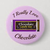 Gepersonaliseerde Chocolade Snoep Bar Party Favor Ronde Button 7,6 Cm (Voorkant)