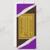 Gepersonaliseerde Chocolade Snoep Bar Party Invita Kaart (Achterkant)