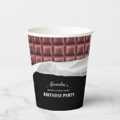 Gepersonaliseerde Chocolade Snoep Bar Party Papieren Bekers (Voorkant)