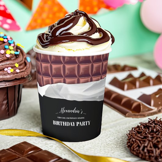 Gepersonaliseerde Chocolade Snoep Bar Party Papieren Bekers