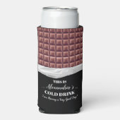 Gepersonaliseerde Chocolade Snoep Bar Party Seltzer Blikjeskoeler (Seltzer Voorkant)