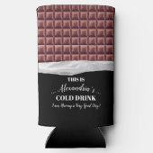 Gepersonaliseerde Chocolade Snoep Bar Party Seltzer Blikjeskoeler (Achterkant)