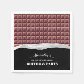 Gepersonaliseerde Chocolade Snoep Bar Party Servet (Voorkant)