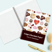 Gepersonaliseerde Chocolade Snoep Hart Notitieboek