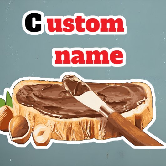 Gepersonaliseerde Chocolade Verspreid Vinyl Label 