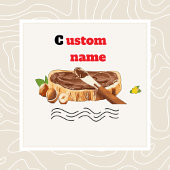 Gepersonaliseerde Chocolade Verspreid Vinyl Label 