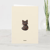 Gepersonaliseerde Chocolate Cat Wenskaart Bedankkaart (Achterkant)