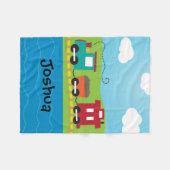 Gepersonaliseerde Choo Choo Train van de jongen Fleece Deken (Voorkant (Horizontaal))