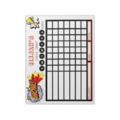 Gepersonaliseerde Chore Chart voor kinderen, Strip Notitieblok (Linkerzijde)