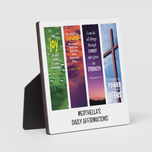 Gepersonaliseerde Christelijke BIJBELBEVESTIGINGEN Fotoplaat (Voorkant)