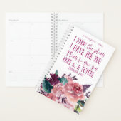 Gepersonaliseerde Christelijke Bijbelvers Bloemen Planner (Display)