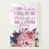 Gepersonaliseerde Christelijke Bijbelvers Bloemenm Planner (Achterkant)
