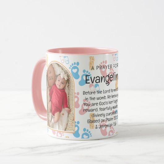 Gepersonaliseerde Christelijke Gebedsaandenken Bab Mok (Voorkant links)