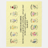 Gepersonaliseerde Christelijke GEBOORTEMAAND BLOEM Fleece Deken (Voorkant)