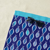 Gepersonaliseerde Christelijke Ichthys Jesus Fish Strandlaken (In situ)