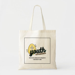 Gepersonaliseerde Christelijke jeugd Egg Cross Can Tote Bag