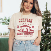 Gepersonaliseerde Christelijke kerststal T-shirt