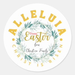 Gepersonaliseerde Christelijke Pasen Ronde Sticker
