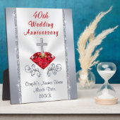 Gepersonaliseerde Christelijke Ruby Jubileum Gift  Fotoplaat (Zijkant)