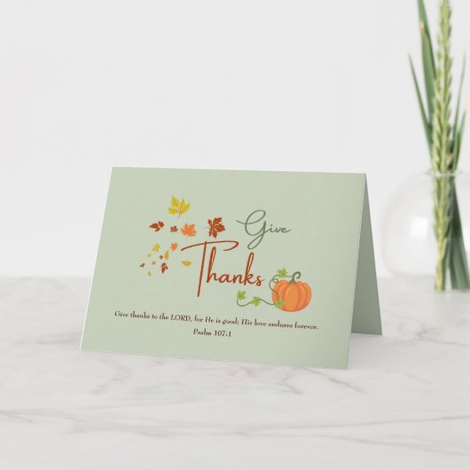 Gepersonaliseerde Christelijke Thanksgiving | fami Feestdagen Kaart (Voorkant)