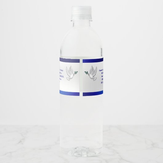 Gepersonaliseerde, Christelijke waterfles Stickers (Achterkant)