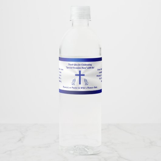 Gepersonaliseerde, Christelijke waterfles Stickers (Voorkant)