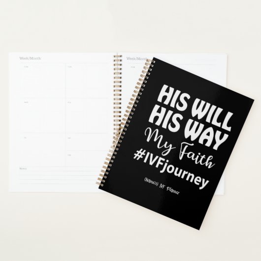 Gepersonaliseerde Christelijke "zijn wil" IVF/onvr Planner (Display)