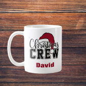 Gepersonaliseerde Christmas Crew Mok met Santa Hat