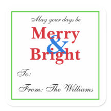 Gepersonaliseerde Christmas Gift Label Stickers