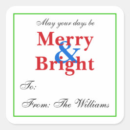 Gepersonaliseerde Christmas Gift Label Stickers