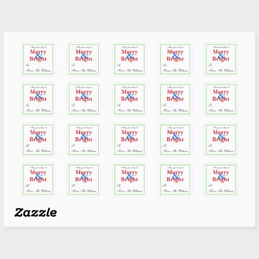 Gepersonaliseerde Christmas Gift Label Stickers (Vel)