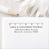 Gepersonaliseerde Christmas Kaart Retour Adreslabe Etiket (Insitu)