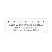 Gepersonaliseerde Christmas Kaart Retour Adreslabe Etiket (Voorkant)