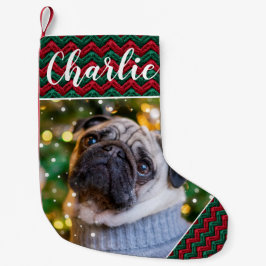 Gepersonaliseerde Christmas Knit Pet Stocking Kleine Kerstsok