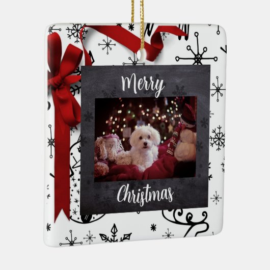 Gepersonaliseerde Christmas Pet Thema Ornament (Rechts)