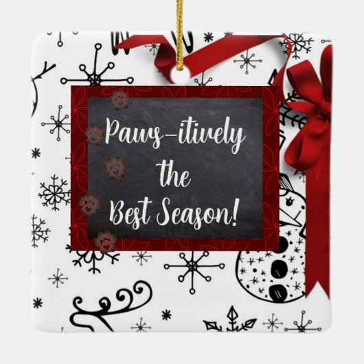 Gepersonaliseerde Christmas Pet Thema Ornament (Achterkant)