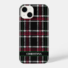 Gepersonaliseerde Christmas Plaid telefoonhoesje iPhone 14 Hoesje