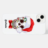 Gepersonaliseerde Christmas Sugar Skull Pet Case-Mate iPhone Case (Achterkant (horizontaal))