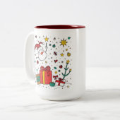 gepersonaliseerde Christmas Two tone mok (Voorkant links)