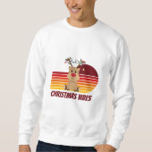 Gepersonaliseerde Christmas Vibes Reindeer Sweatsh Trui (Voorkant)