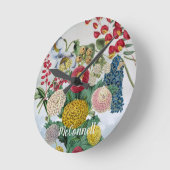 Gepersonaliseerde  Chrysanthemum Poppy Lila Ronde Klok (Hoek)