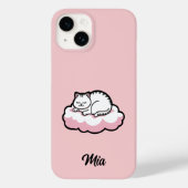 Gepersonaliseerde Chubby Cat Curling Up – Schattig Case-Mate iPhone Case (Achterkant)