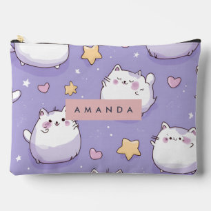 Gepersonaliseerde Chubby Cat & Pastel Star Pattern Etui