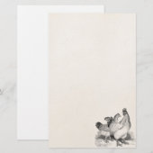  gepersonaliseerde cichenrooster cochin vogels briefpapier (Voorkant / Achterkant)