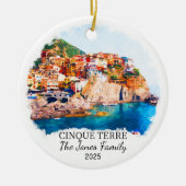 Gepersonaliseerde Cinque Terre, Italië Gift Keramisch Ornament (Voorkant)