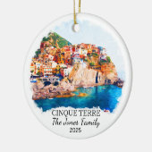 Gepersonaliseerde Cinque Terre, Italië Gift Keramisch Ornament (Links)
