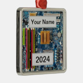 Gepersonaliseerde Circuit board metal ornament (Rechts)